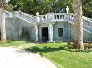 Materials: Carved granite balustrades, dimensional cut granite cladding