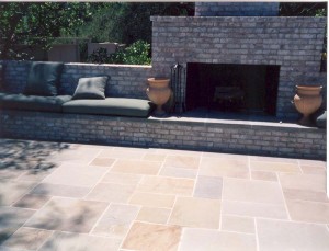 Material: McNear Green Hill Brick; Bluestone Pavers