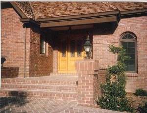 Material: Brick veneer and paving